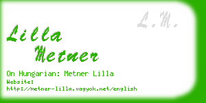 lilla metner business card